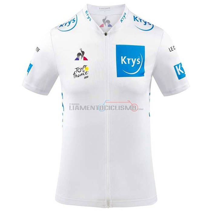 Abbigliamento Ciclismo Tour de France Manica Corta 2020 Bianco(2)